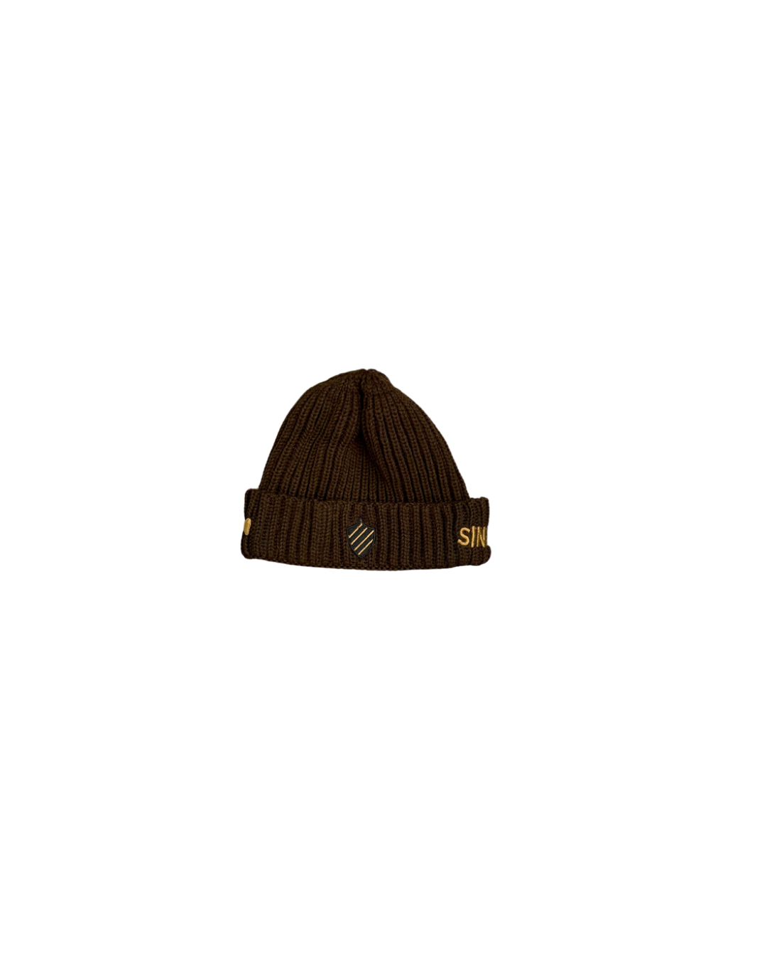 Mocha Brown FBN Knit Logo Toboggan